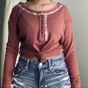 Long sleeve boho top